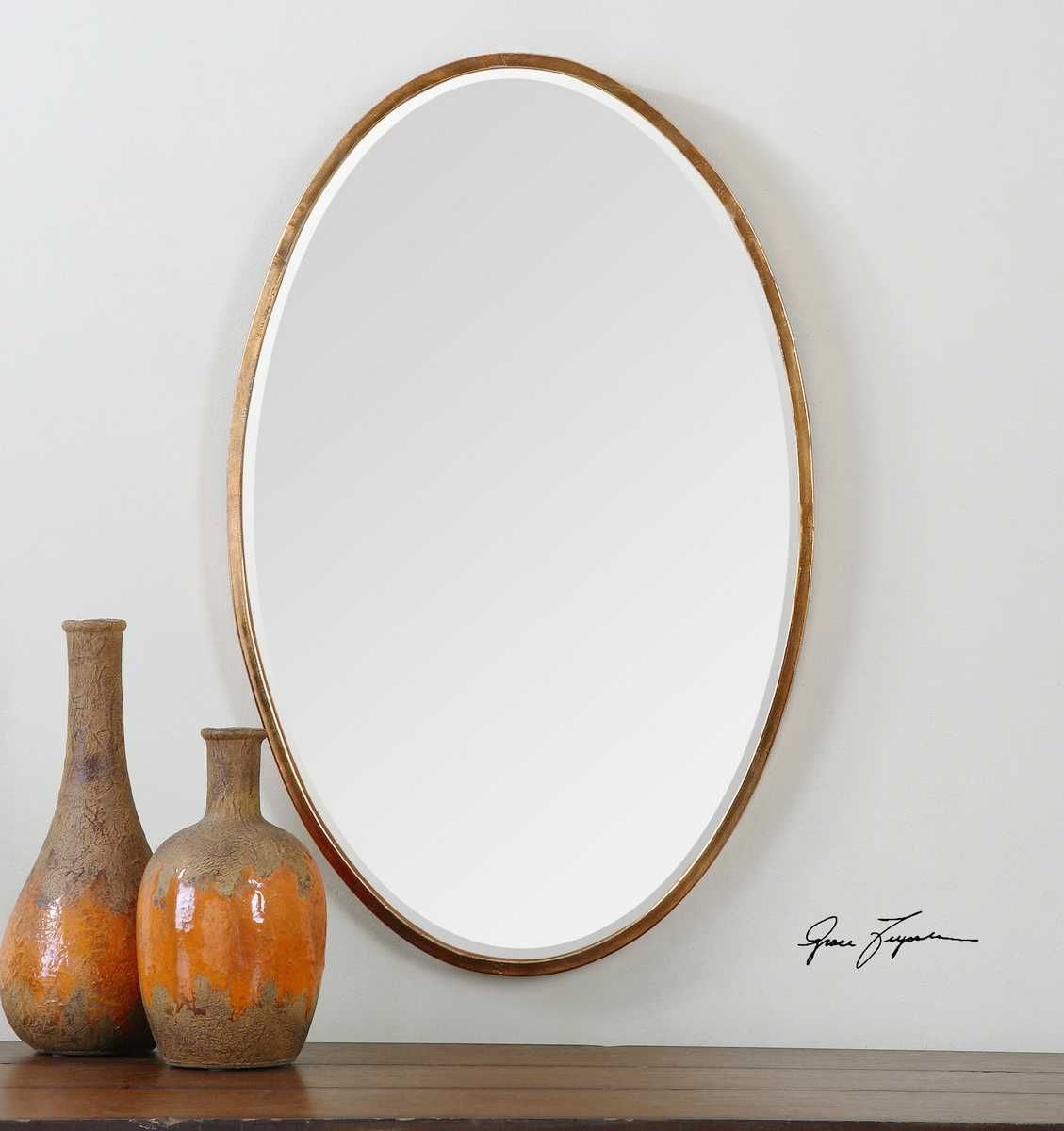 Herleva Oval Mirror - elegant mirror for adding style and light to any room | Image 3 | InSTYLE Home & Rugs