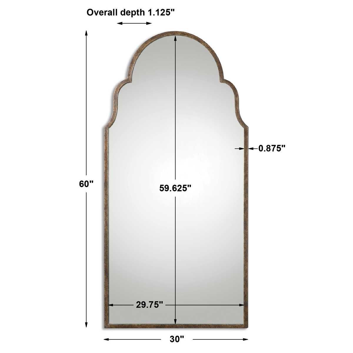 Brayden Tall Arch Mirror, Bronze - full-length mirror for creating the illusion of space and light | Image 3 | InSTYLE Home & Rugs