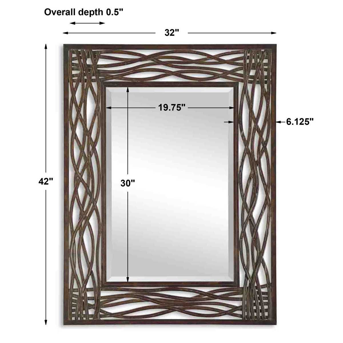 Dorigrass Mirror - modern mirror with sleek design for contemporary interiors | Image 3 | InSTYLE Home & Rugs
