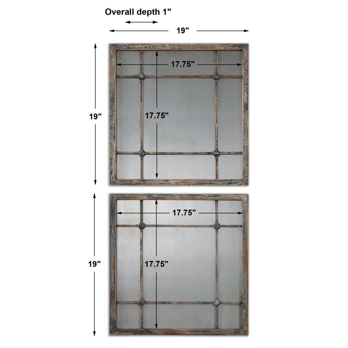 Saragano Square Mirrors, S/2 - perfect for enhancing light and creating a sense of space | Image 4 | InSTYLE Home & Rugs