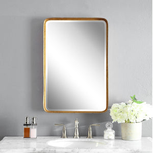 Crofton Vanity Mirror, Gold - full-length mirror for creating the illusion of space and light | Image 1 | InSTYLE Home & Rugs