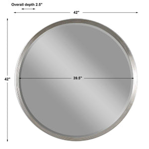 Serenza Round Mirror - modern mirror with sleek design for contemporary interiors | Image 4 | InSTYLE Home & Rugs