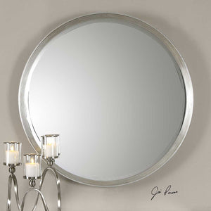 Serenza Round Mirror - modern mirror with sleek design for contemporary interiors | Image 3 | InSTYLE Home & Rugs