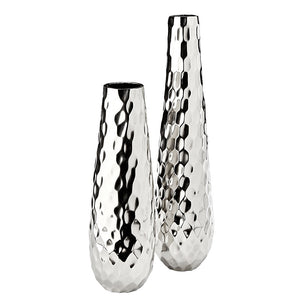 XC-34107 Round Hammered silver vase - find unique and stylish pieces to express your personality | Image 1 | InSTYLE Home & Rugs