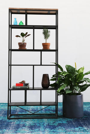 Metro Havana Tall Bookcase - wooden bookcases with multiple shelves for ample storage | Image 3 | InSTYLE Home & Rugs