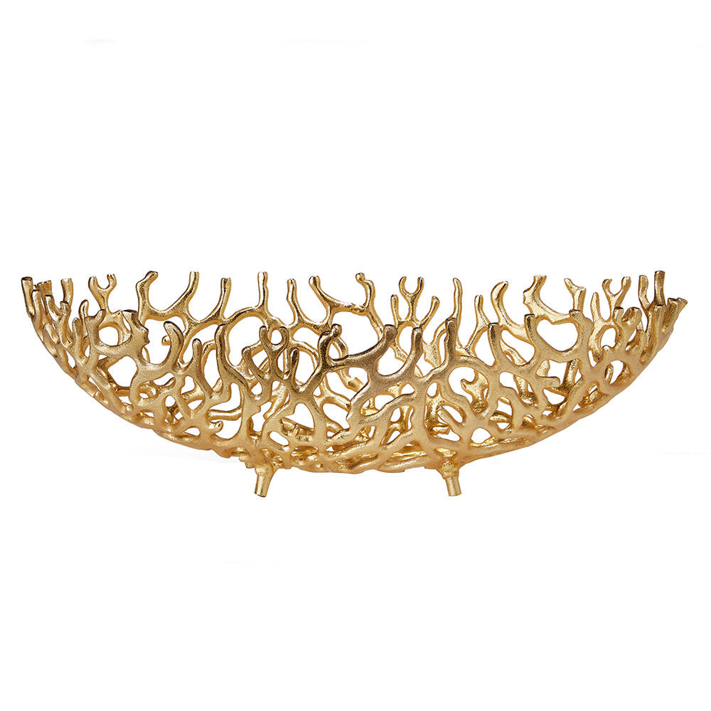 Oval Bowl Gold - modern gold decorative bowl | Image 1 | InSTYLE Home & Rugs