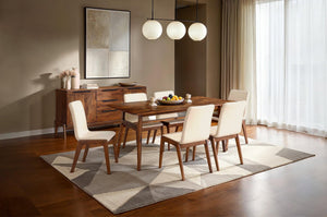 Remix Dining Set 6 Linen - elegant seating for dining areas | Image 1 | InSTYLE Home & Rugs
