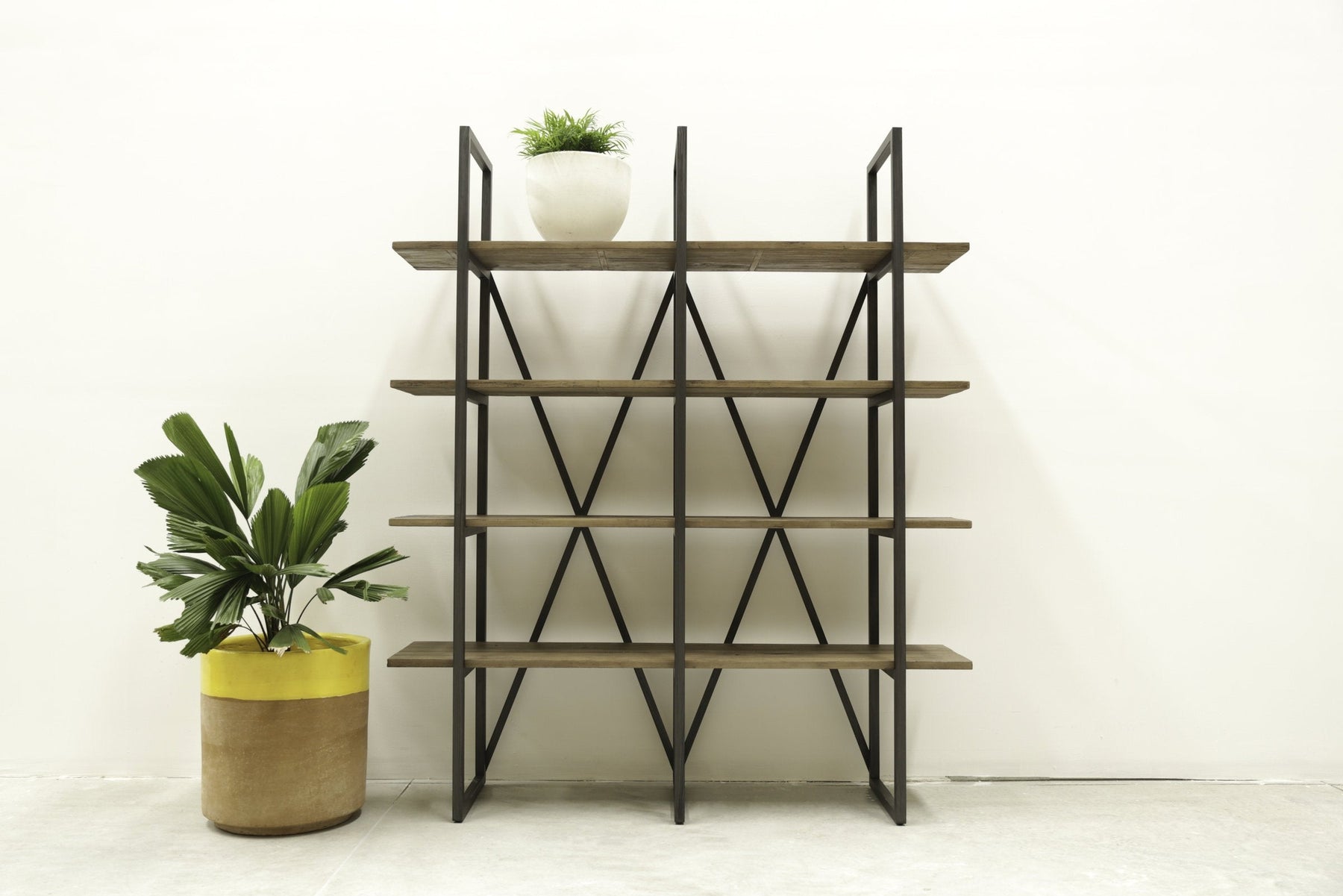 Kenya Large Cain Rack - wooden bookcases with multiple shelves for ample storage | Image 2 | InSTYLE Home & Rugs