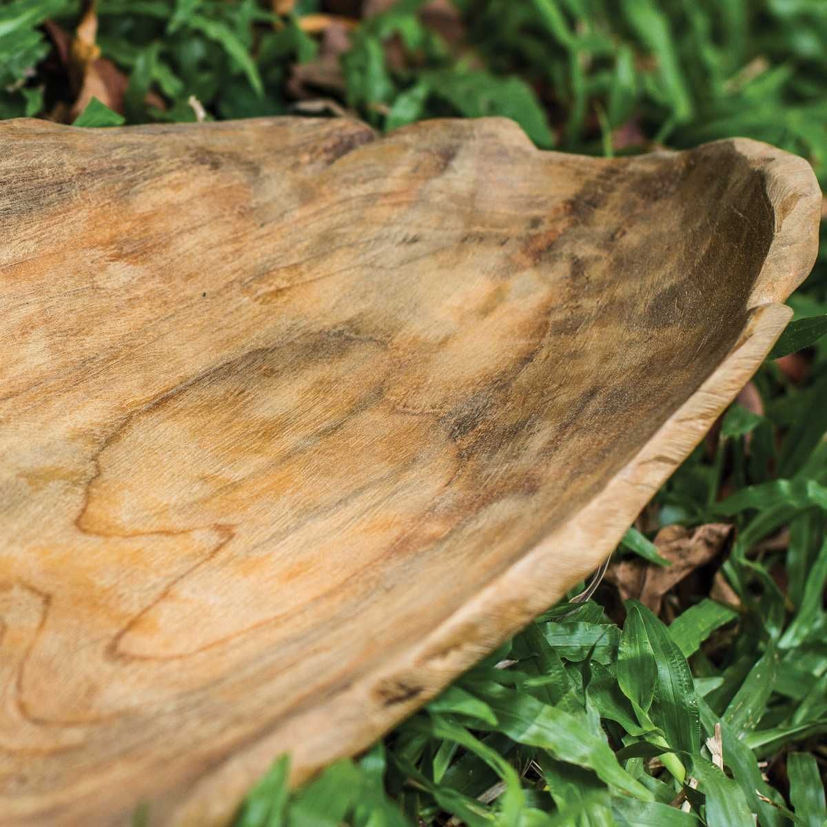 Teak Leaf Indoor-Outdoor Bowl - modern decorative bowl for displaying fruit or decorative items | Image 7 | InSTYLE Home & Rugs
