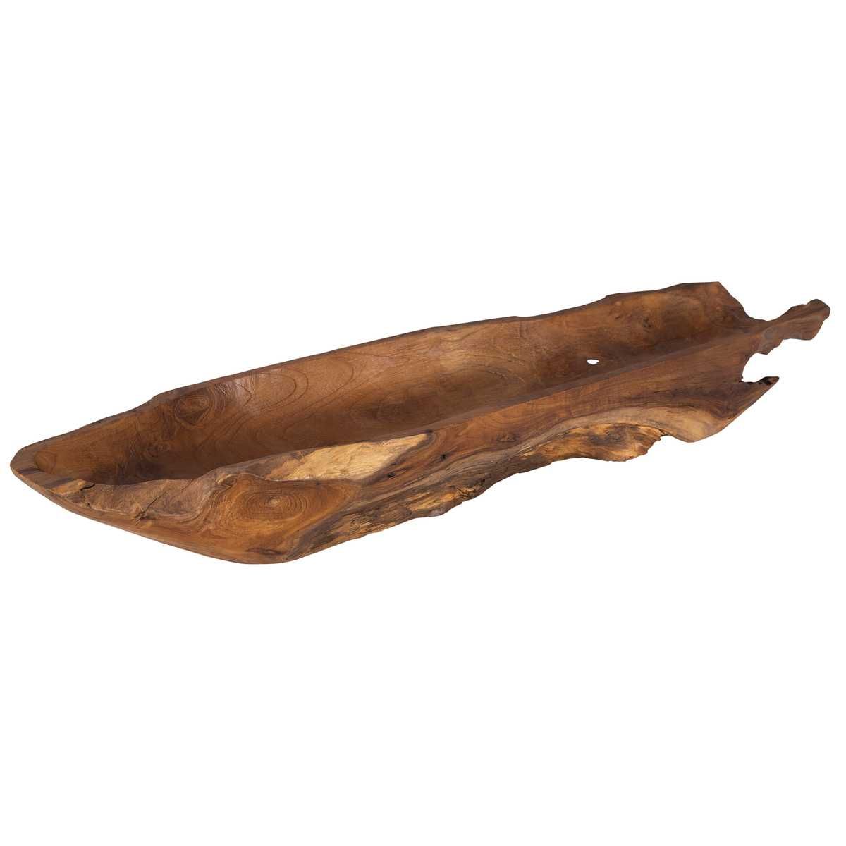 Teak Leaf Indoor-Outdoor Bowl - modern decorative bowl for displaying fruit or decorative items | Image 3 | InSTYLE Home & Rugs