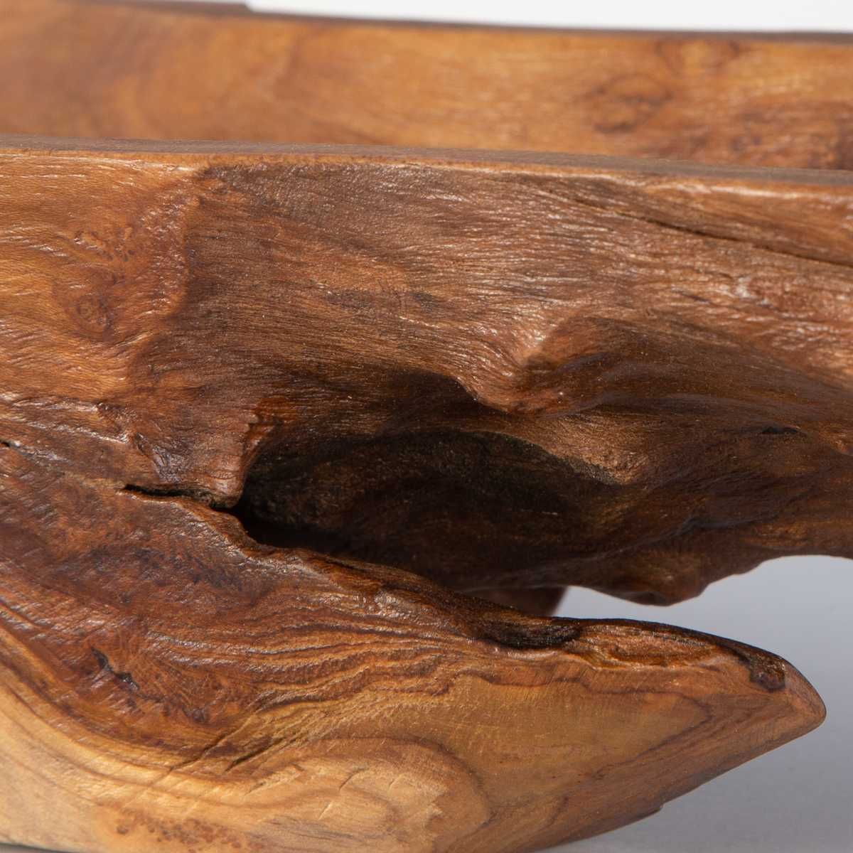 Teak Leaf Indoor-Outdoor Bowl - modern decorative bowl for displaying fruit or decorative items | Image 5 | InSTYLE Home & Rugs