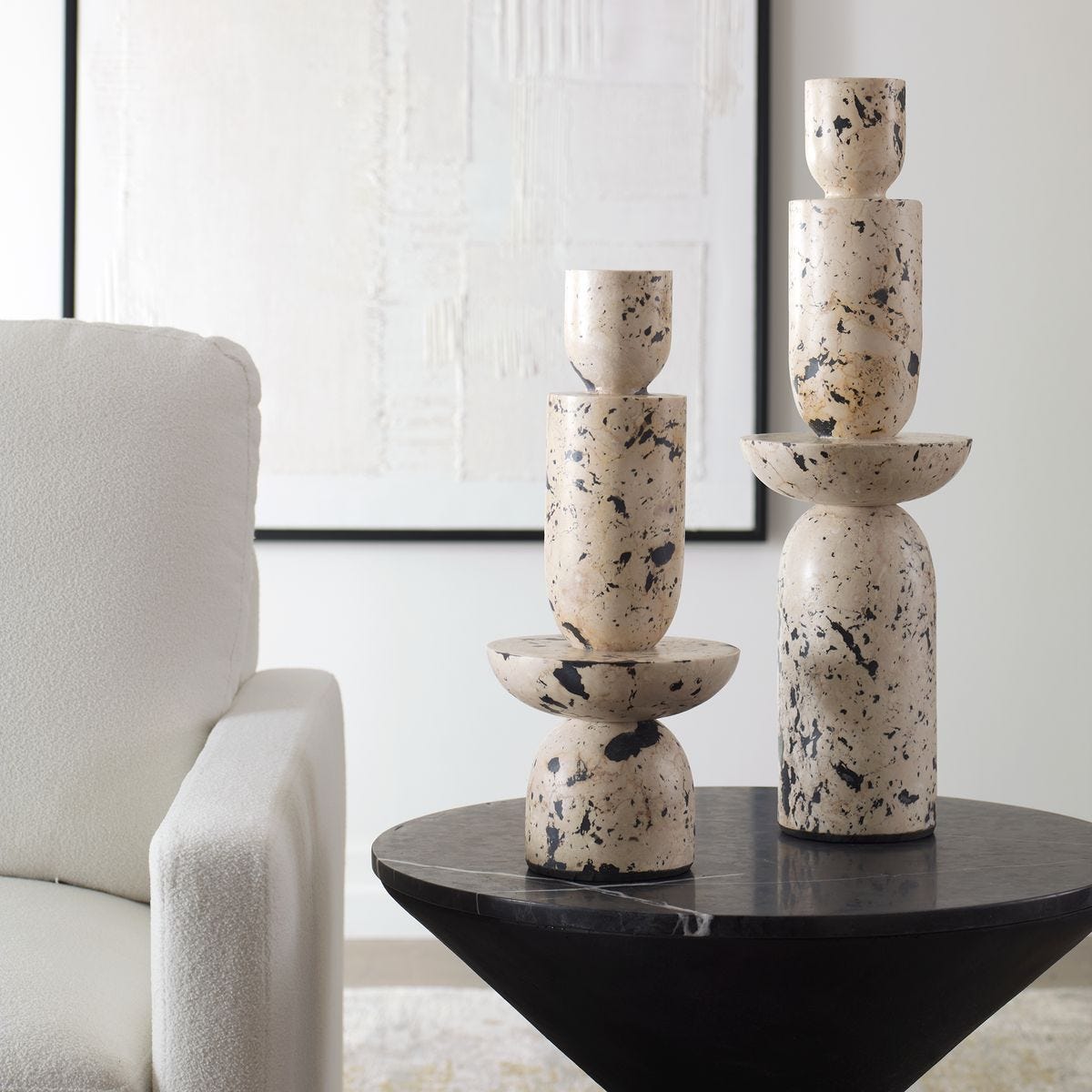 Nouveau Tower Indoor-Outdoor Sculptures, S/2 - decor accents and accessories for every room | Image 1 | InSTYLE Home & Rugs