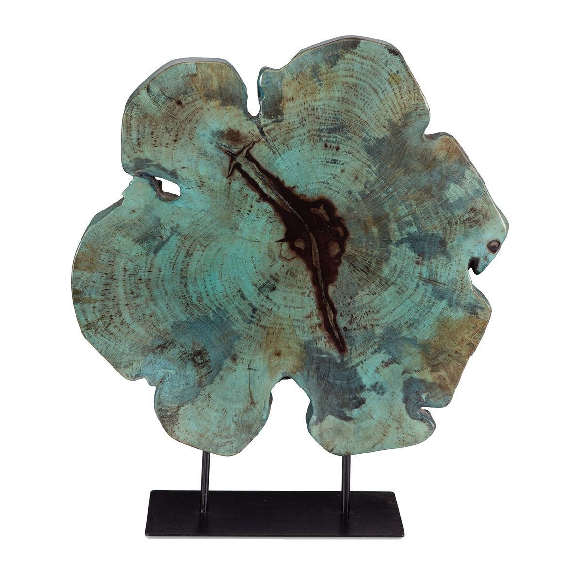 Bahati Wood Sculpture, Blue - transform your walls with stylish wall decor | Image 2 | InSTYLE Home & Rugs
