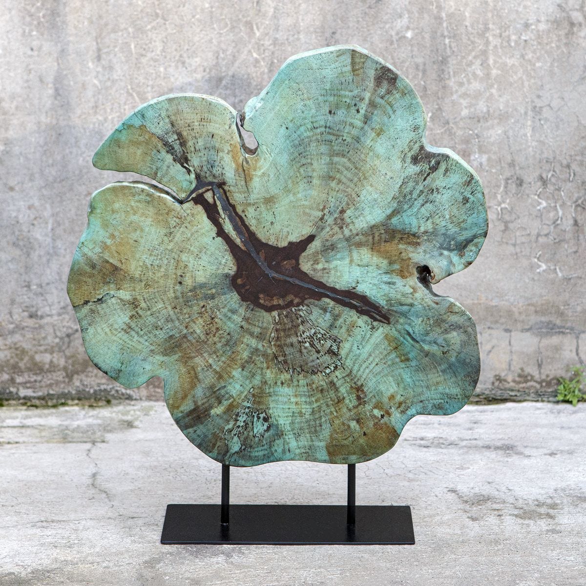 Bahati Wood Sculpture, Blue - transform your walls with stylish wall decor | Image 3 | InSTYLE Home & Rugs