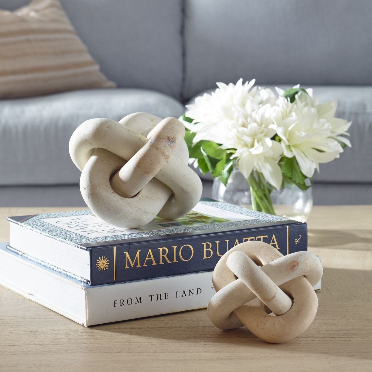 Limestone Link Indoor-Outdoor Sculptures, S/2 - modern accessories for a personalized living space | Image 1 | InSTYLE Home & Rugs