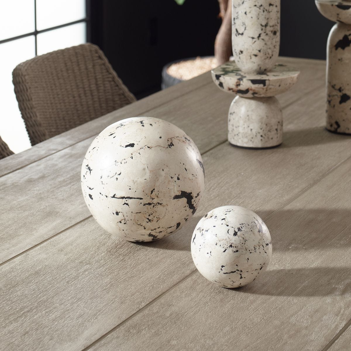 Nouveau Indoor-Outdoor Spheres, S/2 - stylish home accessories to complete your decor | Image 1 | InSTYLE Home & Rugs