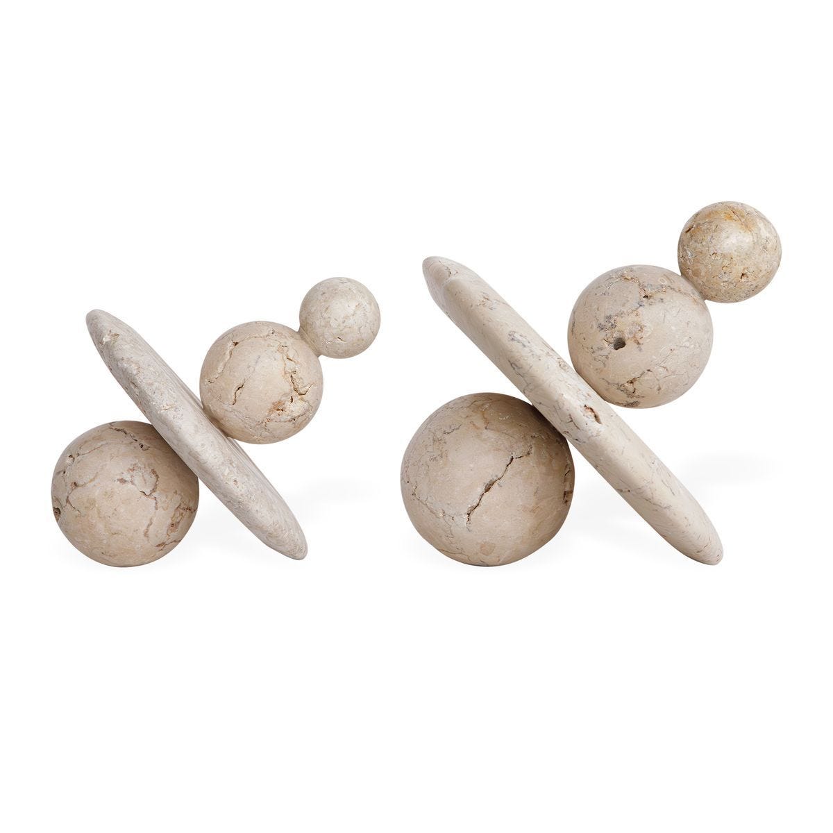 Quarried Stone Indoor-Outdoor Sculptures, S/2 - modern accessories for a personalized living space | Image 1 | InSTYLE Home & Rugs
