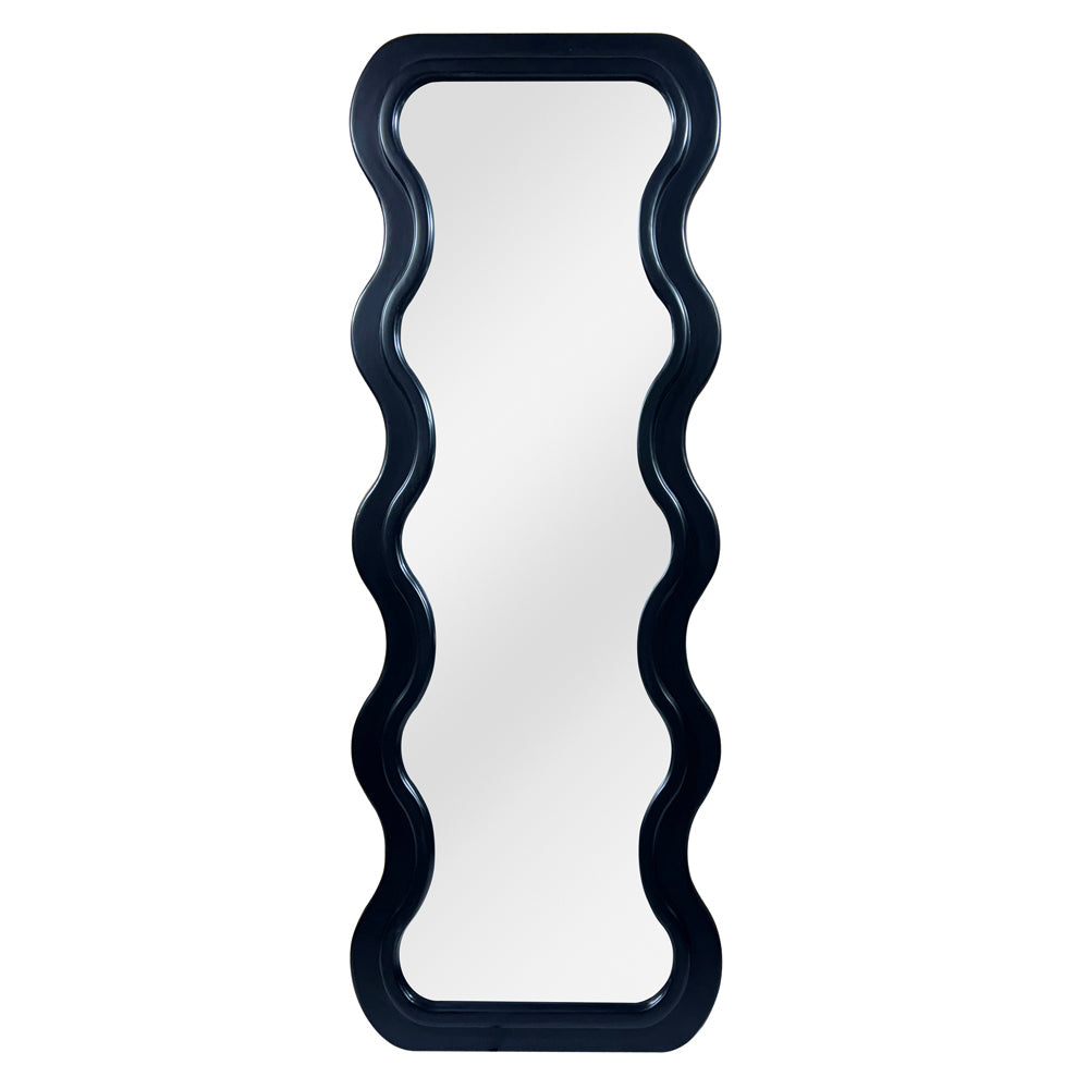 Marlon Floor Mirror: Matte Black Frame - elegant and functional accent pieces for any room | Image 1 | InSTYLE Home & Rugs