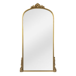 Lorraine Floor Mirror: Country Gold Frame - perfect for enhancing light and creating a sense of space | Image 2 | InSTYLE Home & Rugs