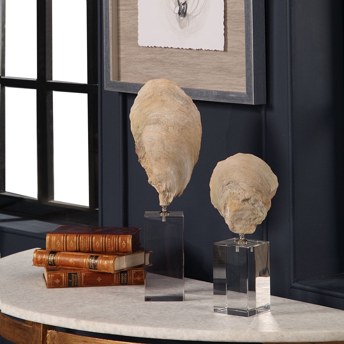 Oyster Shell Sculptures, S/2 - modern accessories for a personalized living space | Image 7 | InSTYLE Home & Rugs