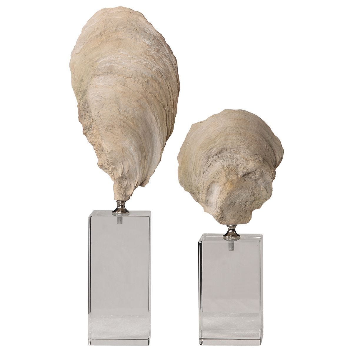 Oyster Shell Sculptures, S/2 - modern accessories for a personalized living space | Image 3 | InSTYLE Home & Rugs