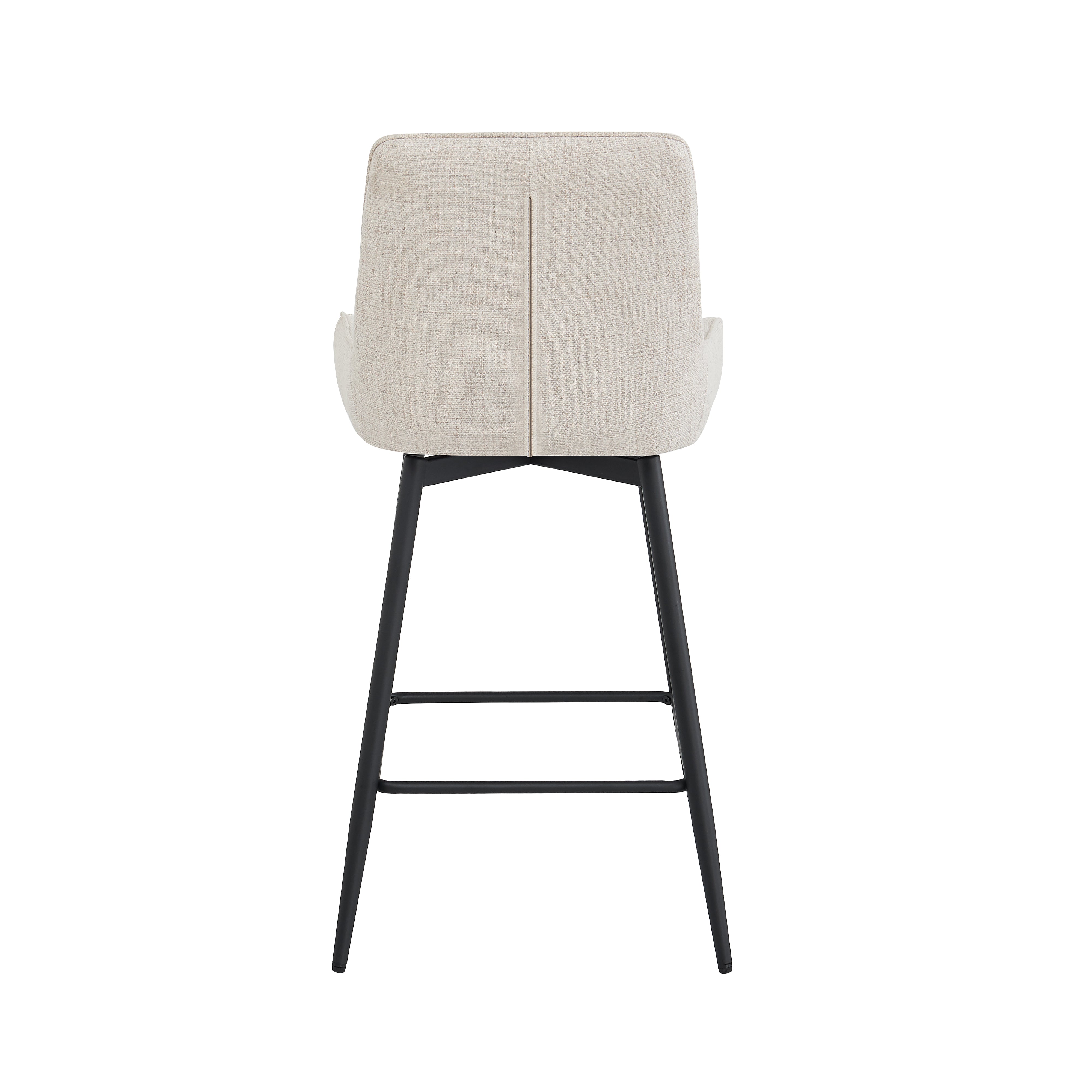 EMMA Swivel Counter Chair GY-COU-1916BK Beige fabric - stylish bar stool for home bars or kitchen counters | Image 4 | InSTYLE Home & Rugs
