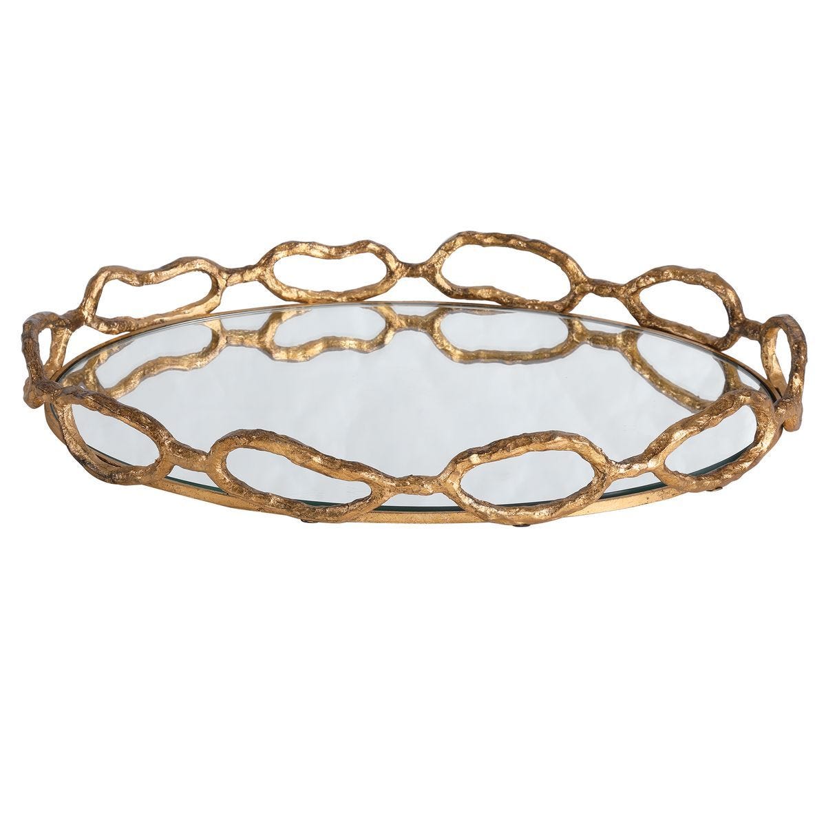 Cable Chain Tray, Gold - available in various shapes, sizes, and materials | Image 3 | InSTYLE Home & Rugs