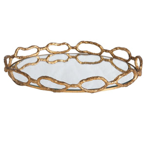 Cable Chain Tray, Gold - available in various shapes, sizes, and materials | Image 3 | InSTYLE Home & Rugs