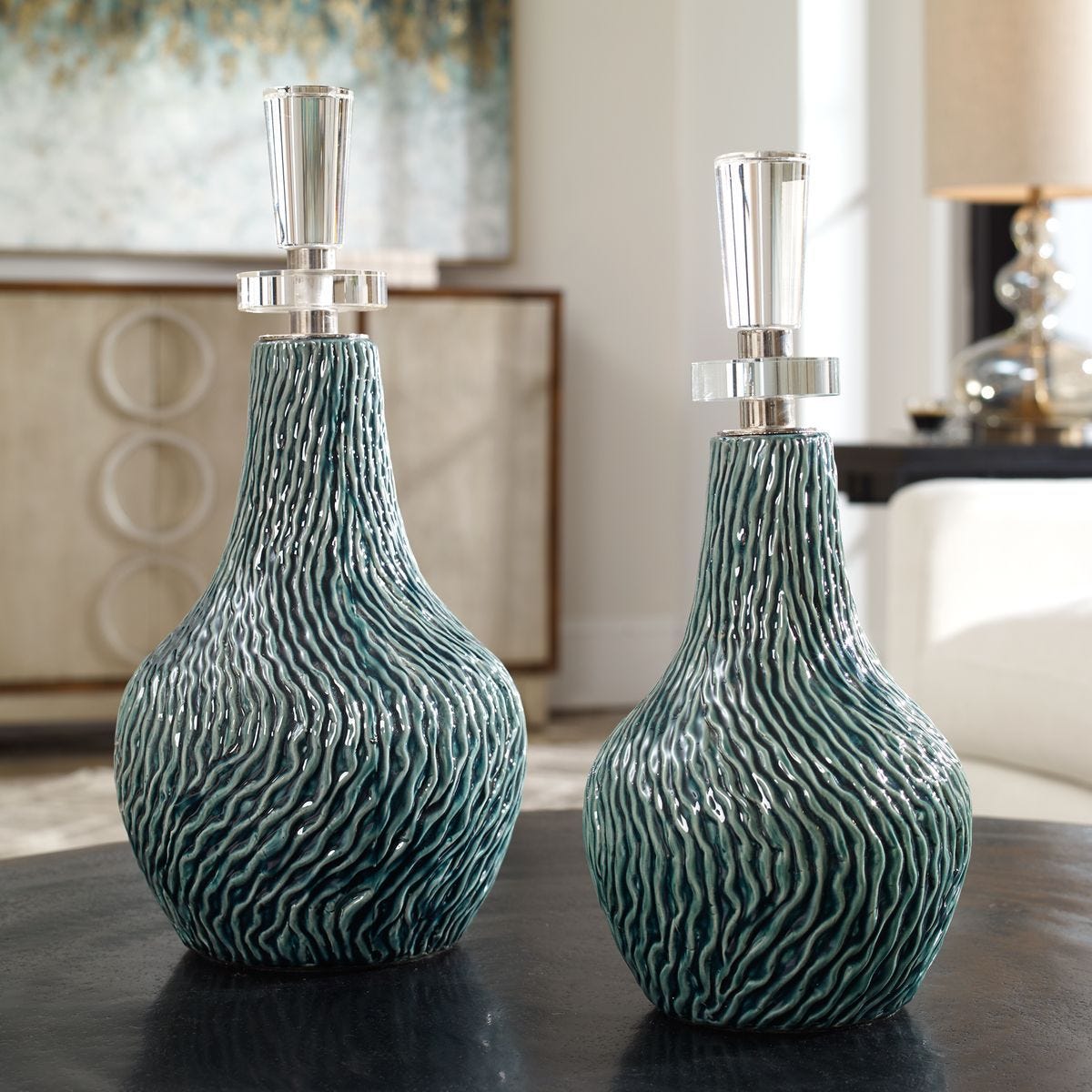 Almera Bottles, S/2 - decor accents and accessories for every room | Image 4 | InSTYLE Home & Rugs