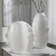 Ruffled Feathers Vases, White, S/2