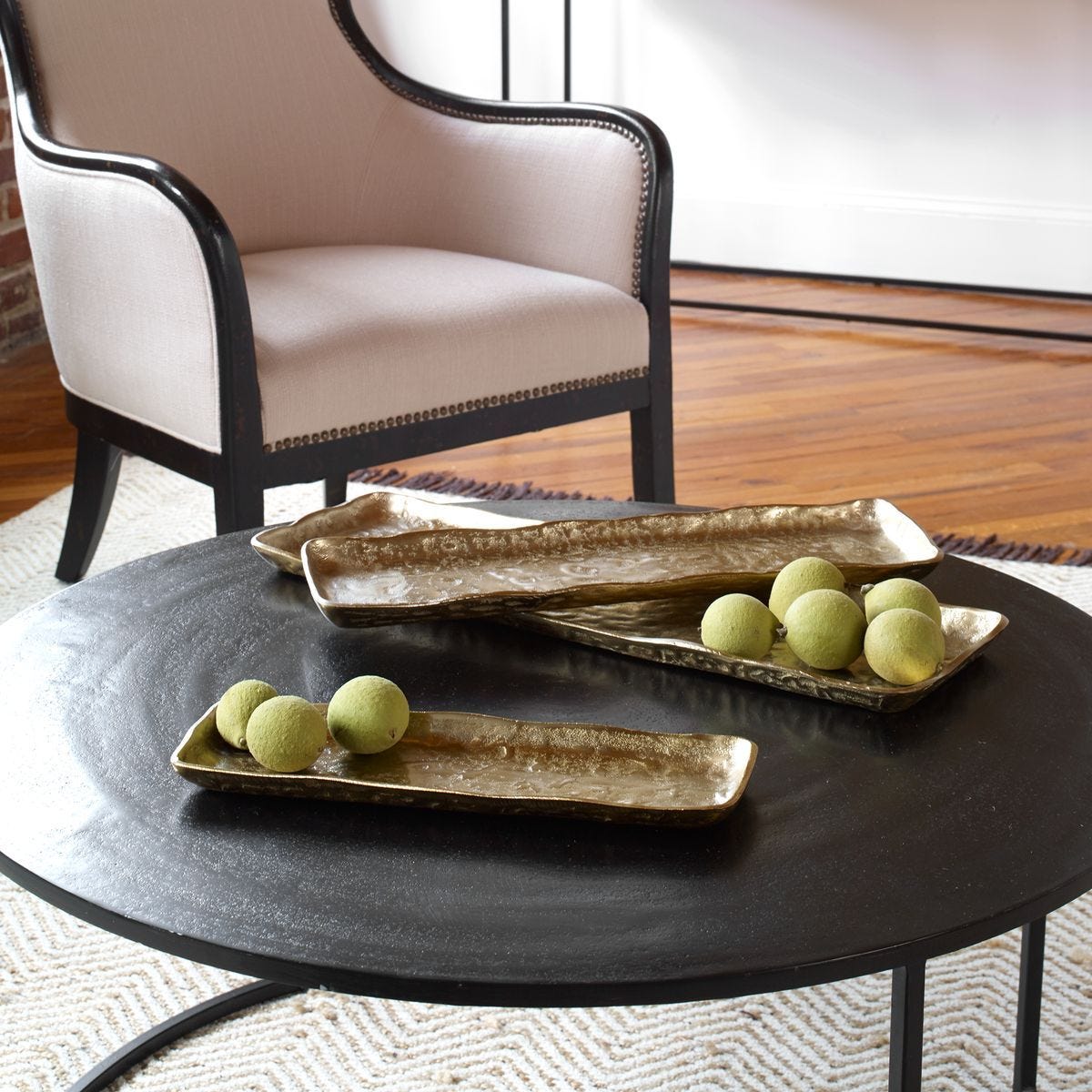 Artisan Trays, Antique Gold, S/3 - modern accessories for a personalized living space | Image 1 | InSTYLE Home & Rugs
