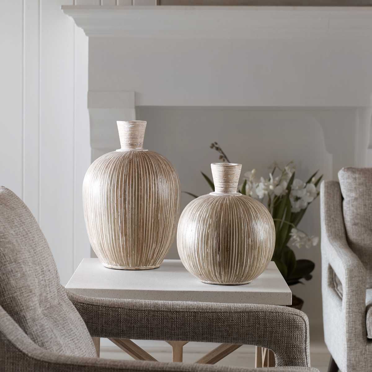 Islander Vases, White, S/2 - modern accessories for a personalized living space | Image 3 | InSTYLE Home & Rugs