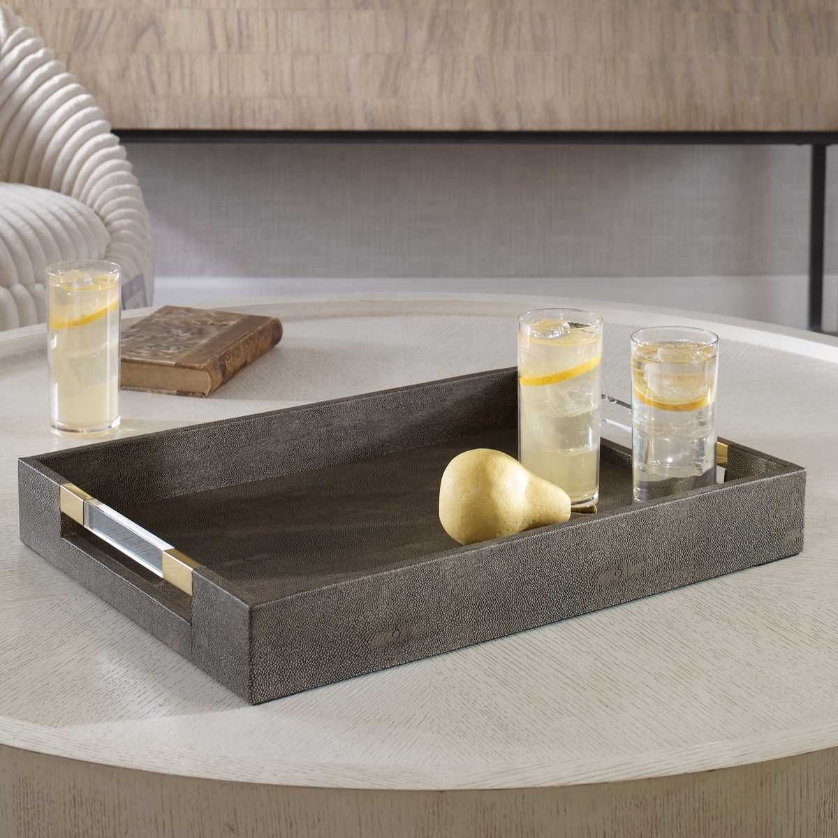 Wessex Tray, Gray - stylish tray to organize and display your favorite items | Image 6 | InSTYLE Home & Rugs