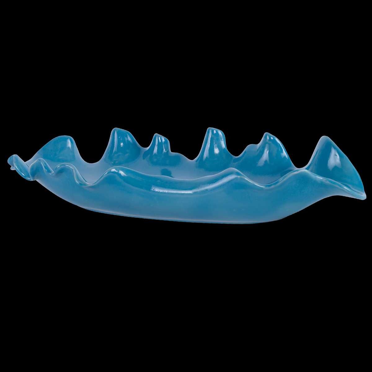 Ruffled Feathers Bowl, Blue - stylish decorative bowl to enhance your home decor | Image 3 | InSTYLE Home & Rugs