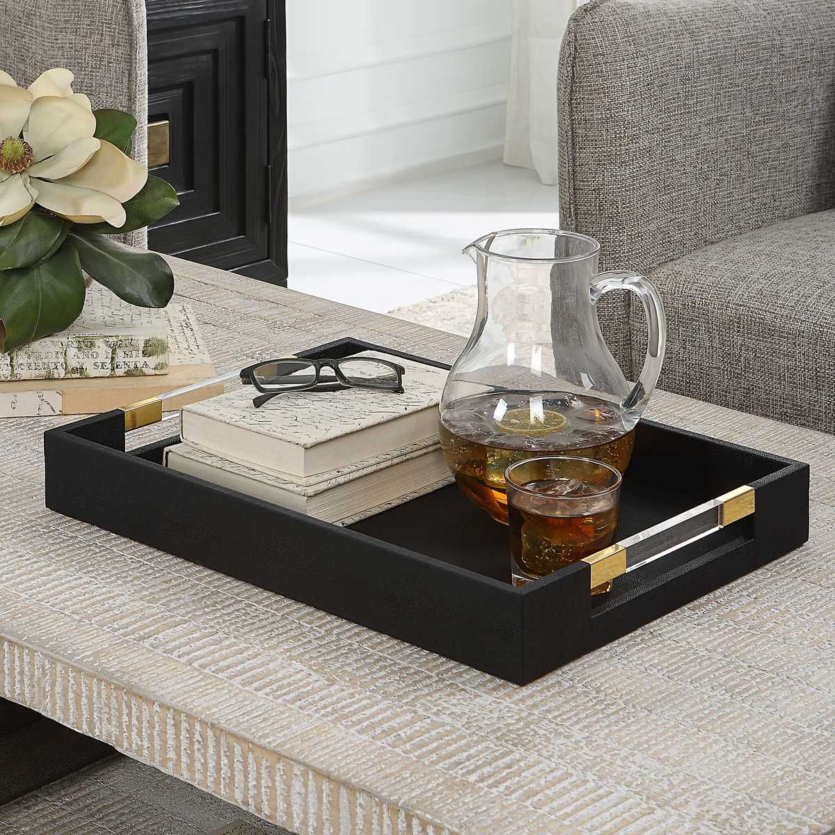 Wessex Tray, Black - stylish tray to organize and display your favorite items | Image 7 | InSTYLE Home & Rugs