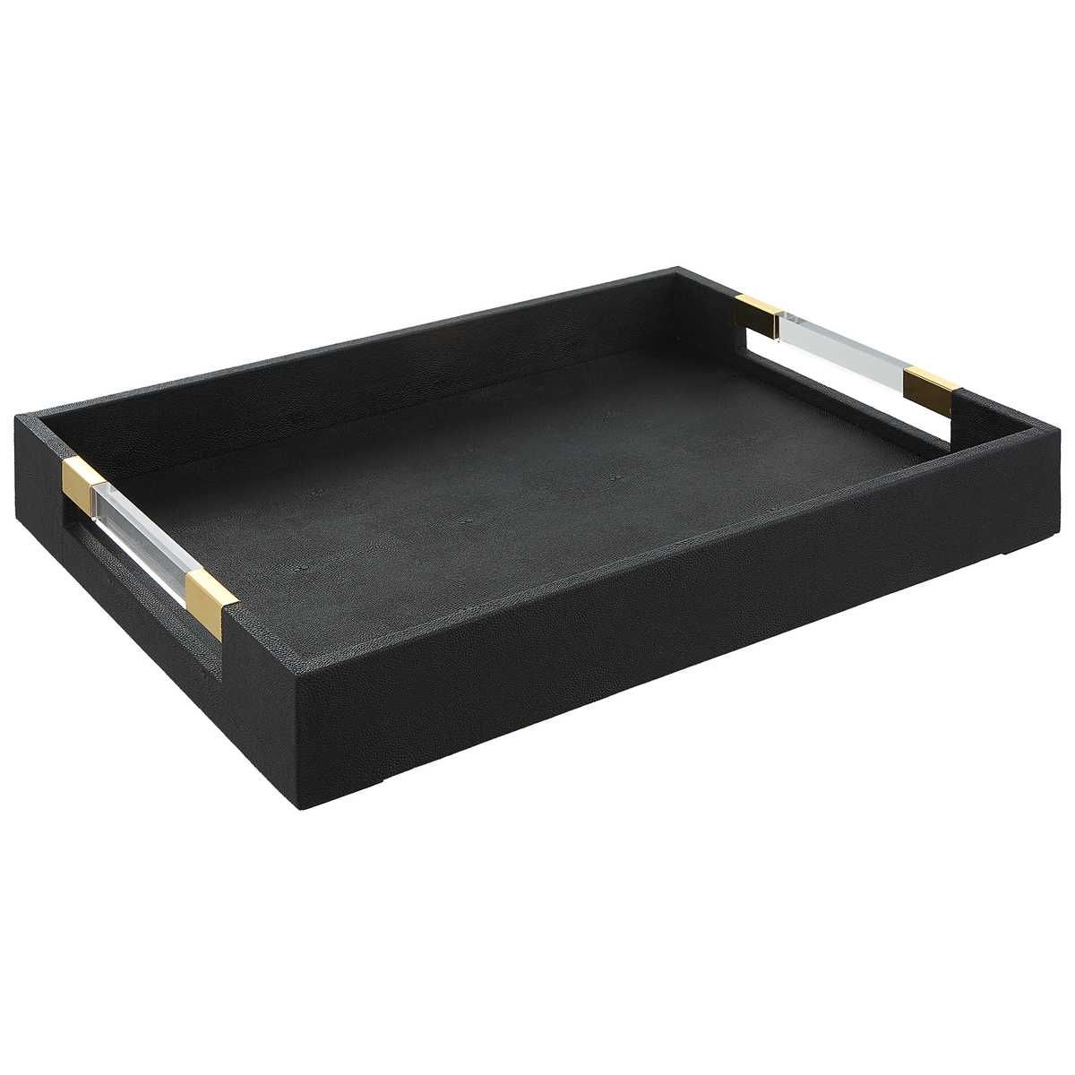 Wessex Tray, Black - stylish tray to organize and display your favorite items | Image 3 | InSTYLE Home & Rugs