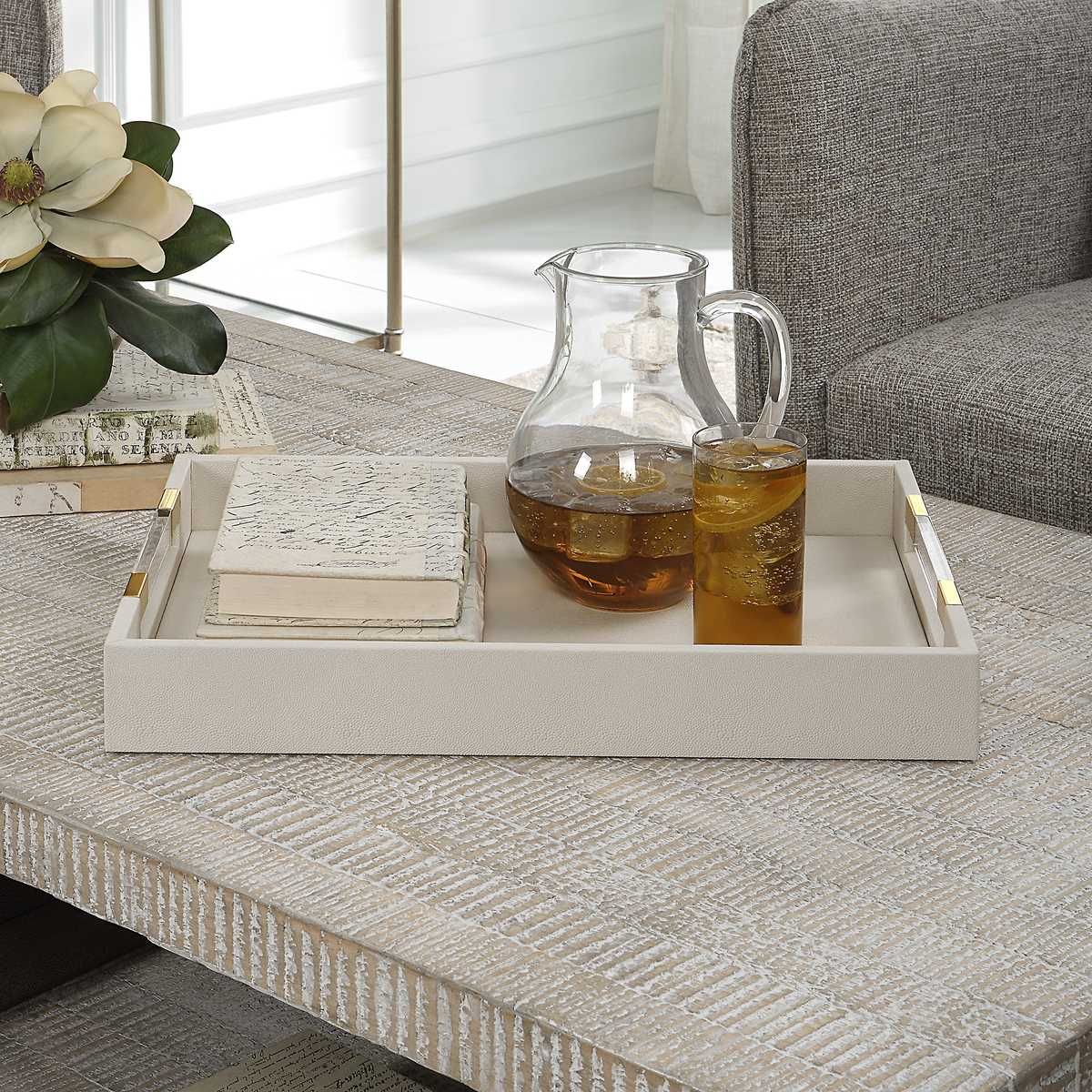 Wessex Tray, White - available in various shapes, sizes, and materials | Image 7 | InSTYLE Home & Rugs