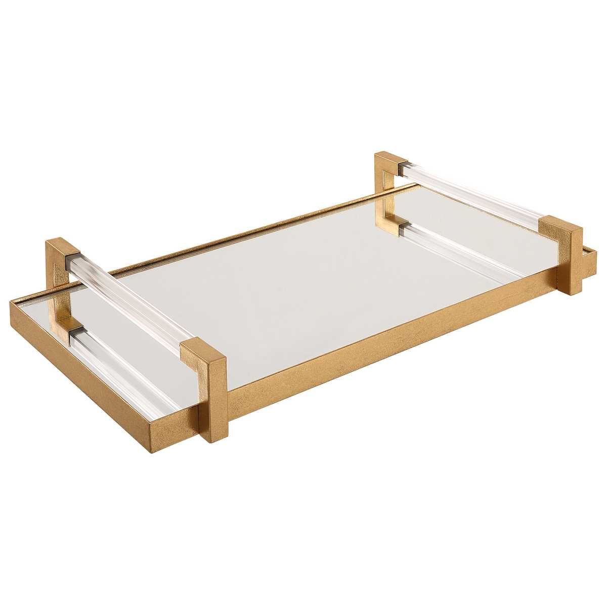 Deki Tray, Gold - stylish tray to organize and display your favorite items | Image 3 | InSTYLE Home & Rugs
