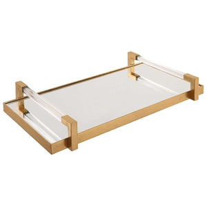 Deki Tray, Gold - stylish tray to organize and display your favorite items | Image 3 | InSTYLE Home & Rugs