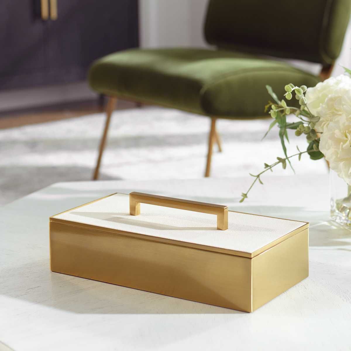 Wessex Box, White - modern accessories for a personalized living space | Image 1 | InSTYLE Home & Rugs