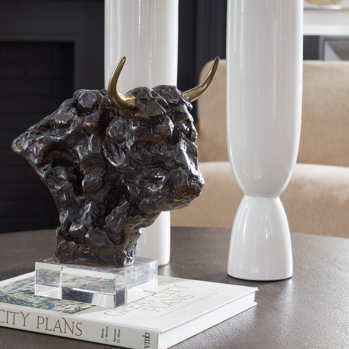 Bison Bust, Sculpture - stylish home accessories to complete your decor | Image 1 | InSTYLE Home & Rugs