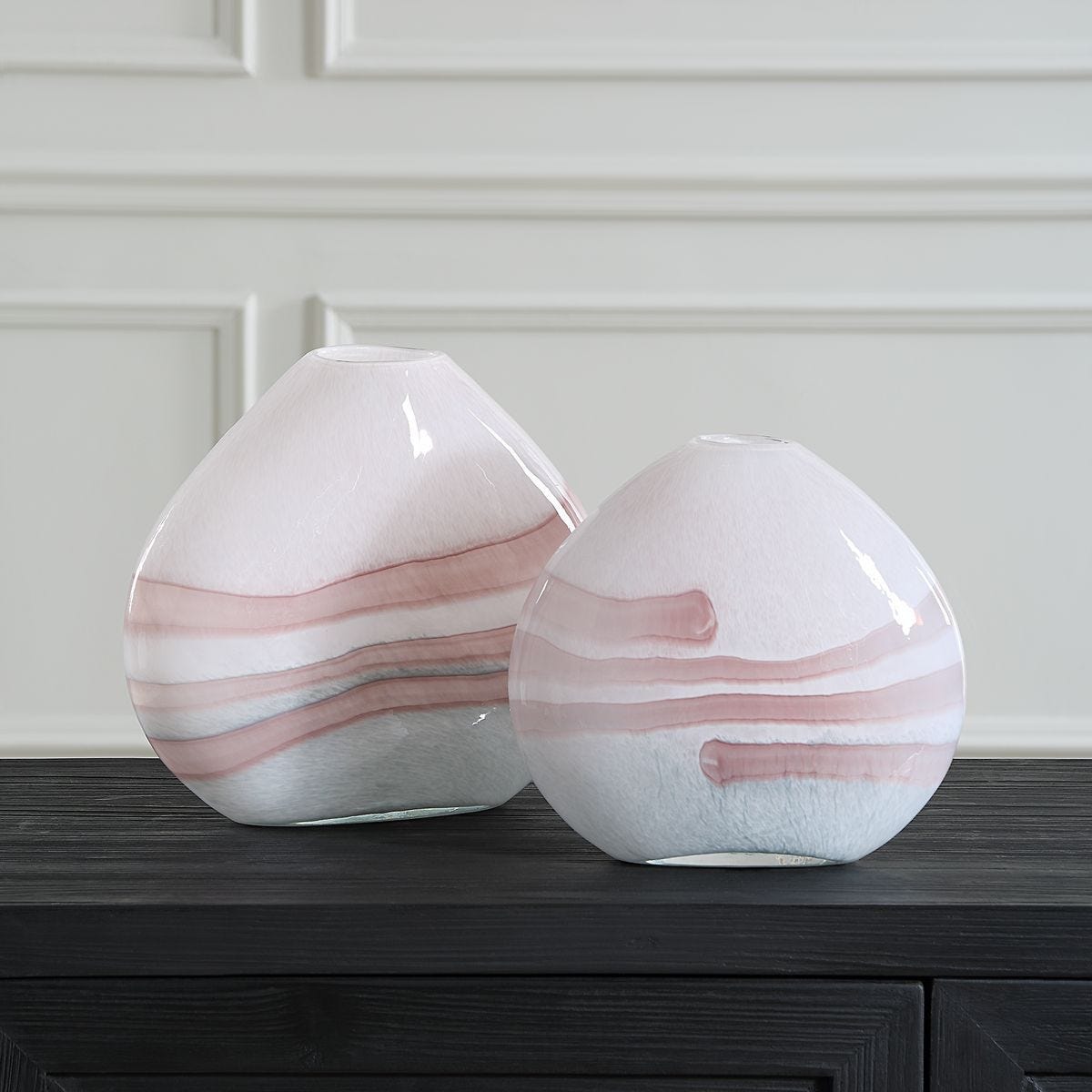 Blush Swirl, Vases, S/2 - stylish home accessories to complete your decor | Image 3 | InSTYLE Home & Rugs