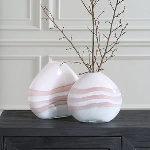 Blush Swirl, Vases, S/2 - stylish home accessories to complete your decor | Image 1 | InSTYLE Home & Rugs