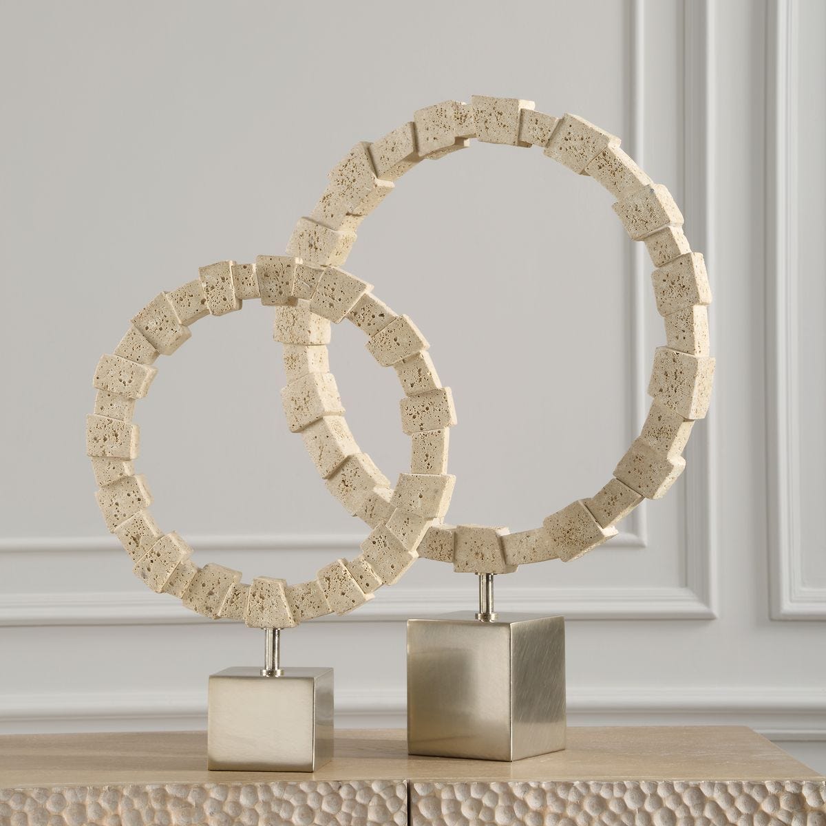Ivory Fusion Rings, S/2 - modern accessories for a personalized living space | Image 3 | InSTYLE Home & Rugs