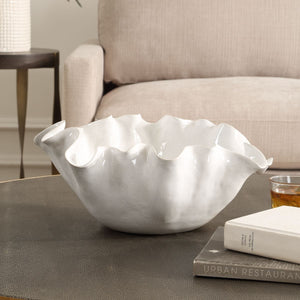 Ruffle Bloom Bowl - elegant decorative bowl for a unique centerpiece in any room | Image 3 | InSTYLE Home & Rugs