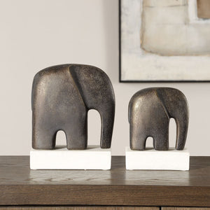 Timeless Tusk Sculptures, S/2 - stylish home accessories to complete your decor | Image 3 | InSTYLE Home & Rugs
