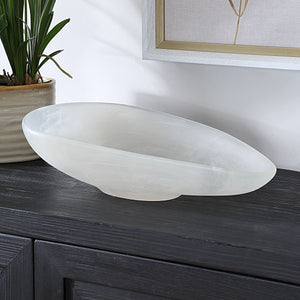 Marchena Bowl, White - modern decorative bowl for displaying fruit or decorative items | Image 3 | InSTYLE Home & Rugs