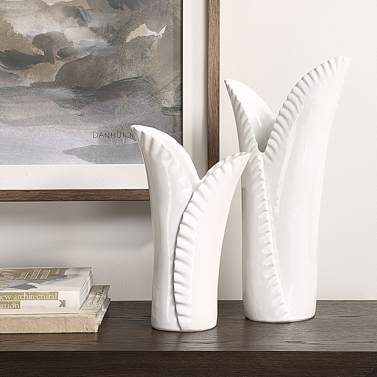 Leafscape Vases, S/2 - stylish home accessories to complete your decor | Image 3 | InSTYLE Home & Rugs