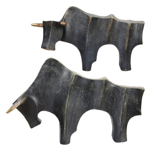 Regal Bull Sculptures, S/2 - stylish home accessories to complete your decor | Image 6 | InSTYLE Home & Rugs