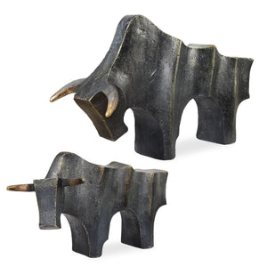 Regal Bull Sculptures, S/2 - stylish home accessories to complete your decor | Image 2 | InSTYLE Home & Rugs